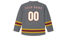 Load image into Gallery viewer, Porto Original Hockey Jersey in Granite Grey, back view with your name and number