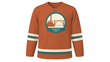 Load image into Gallery viewer, Porto Original Hockey Jersey in Ribeira Terracotta, front view – custom name and number