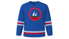 Load image into Gallery viewer, Portugal Day Original Hockey Jersey in Azulejo Blue, front view – custom name and number
