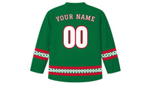 Load image into Gallery viewer, Portugal Day Original Hockey Jersey in Green, back view with your name and number