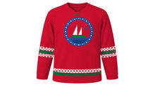Load image into Gallery viewer, Portugal Day Original Hockey Jersey in Portuguese Red, front view – custom name and number