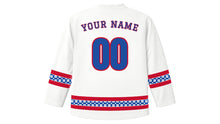 Load image into Gallery viewer, Portugal Day Original Hockey Jersey in White, back view with your name and number