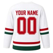 Load image into Gallery viewer, Las Posadas Original Hockey Jersey in White, back view with your name and number