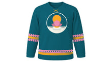 Load image into Gallery viewer, Poson Poya Original Hockey Jersey in Deep Teal, front view – custom name and number
