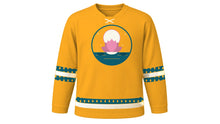 Load image into Gallery viewer, Poson Poya Original Hockey Jersey in Saffron, front view – custom name and number