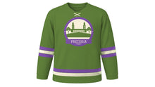Load image into Gallery viewer, Pretoria Original Hockey Jersey in Acacia Green, front view – custom name and number