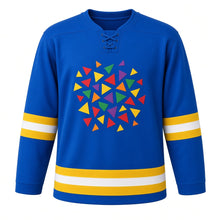 Load image into Gallery viewer, Purim Original Hockey Jersey in Blue, front view – custom name and number