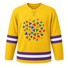 Load image into Gallery viewer, Purim Original Hockey Jersey in Yellow, front view – custom name and number