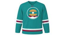 Load image into Gallery viewer, Qatar National Day Original Hockey Jersey in Gulf Teal, front view – custom name and number