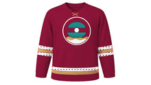 Load image into Gallery viewer, Qatar National Day Original Hockey Jersey in Maroon, front view – custom name and number