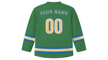 Load image into Gallery viewer, Qingdao Original Hockey Jersey in Laoshan Green, back view with your name and number