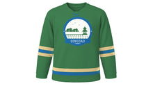 Load image into Gallery viewer, Qingdao Original Hockey Jersey in Laoshan Green, front view – custom name and number