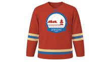 Load image into Gallery viewer, Qingdao Original Hockey Jersey in Red Roof, front view – custom name and number
