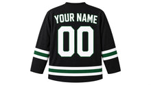 Load image into Gallery viewer, Qingming Original Hockey Jersey in Black, back view with your name and number