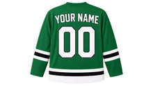 Load image into Gallery viewer, Qingming Original Hockey Jersey in Green, back view with your name and number