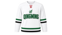 Load image into Gallery viewer, Qingming Original Hockey Jersey in White, front view – custom name and number