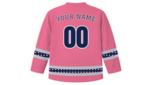 Load image into Gallery viewer, Qixi Festival Original Hockey Jersey in Rose Pink, back view with your name and number