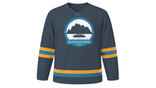 Load image into Gallery viewer, Queenstown Original Hockey Jersey in Alpine Slate, front view – custom name and number