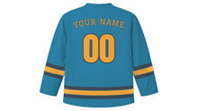 Load image into Gallery viewer, Queenstown Original Hockey Jersey in Lake Wakatipu Blue, back view with your name and number