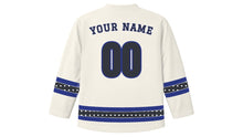 Load image into Gallery viewer, Quito Original Hockey Jersey in Colonial White, back view with your name and number