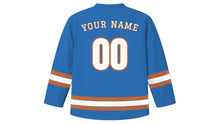 Load image into Gallery viewer, Rabat Original Hockey Jersey in Kasbah Blue, back view with your name and number