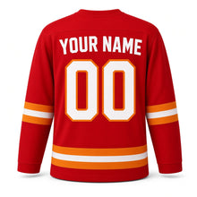 Load image into Gallery viewer, Raksha Bandhan Original Hockey Jersey in Red, back view with your name and number