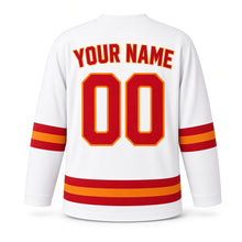 Load image into Gallery viewer, Raksha Bandhan Original Hockey Jersey in White, back view with your name and number