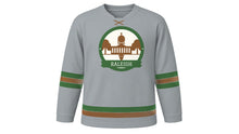 Load image into Gallery viewer, Raleigh Original Hockey Jersey in Capitol Granite, front view – custom name and number