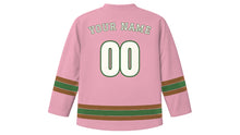 Load image into Gallery viewer, Raleigh Original Hockey Jersey in Dogwood Pink, back view with your name and number