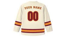 Load image into Gallery viewer, Rama Navami Original Hockey Jersey in Ivory, back view with your name and number