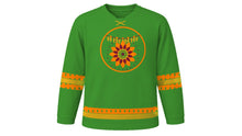 Load image into Gallery viewer, Rama Navami Original Hockey Jersey in Mango Green, front view – custom name and number