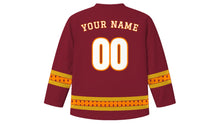 Load image into Gallery viewer, Rama Navami Original Hockey Jersey in Maroon, back view with your name and number