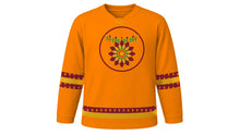 Load image into Gallery viewer, Rama Navami Original Hockey Jersey in Saffron, front view – custom name and number