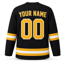 Load image into Gallery viewer, Ramadan Original Hockey Jersey in Black, back view with your name and number