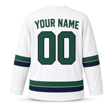 Load image into Gallery viewer, Ramadan Original Hockey Jersey in White, back view with your name and number