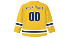 Load image into Gallery viewer, Recife Original Hockey Jersey in Carnival Yellow, back view with your name and number