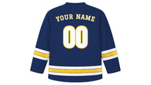 Load image into Gallery viewer, Recife Original Hockey Jersey in Night Navy, back view with your name and number