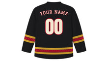 Load image into Gallery viewer, Reformation Day Original Hockey Jersey in Black, back view with your name and number