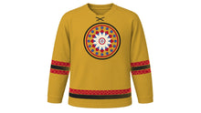 Load image into Gallery viewer, Reformation Day Original Hockey Jersey in Gold, front view – custom name and number