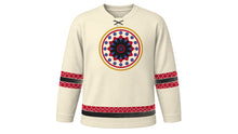 Load image into Gallery viewer, Reformation Day Original Hockey Jersey in Parchment White, front view – custom name and number