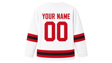 Load image into Gallery viewer, Remembrance Day Original Hockey Jersey in White, back view with your name and number