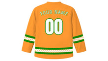 Load image into Gallery viewer, Republic Day India Original Hockey Jersey in Saffron, back view with your name and number