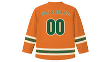 Load image into Gallery viewer, Respect for the Aged Day Original Hockey Jersey in Persimmon Orange, back view with your name and number
