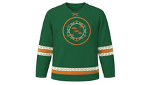 Load image into Gallery viewer, Respect for the Aged Day Original Hockey Jersey in Pine Green, front view – custom name and number