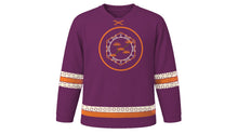 Load image into Gallery viewer, Respect for the Aged Day Original Hockey Jersey in Plum Purple, front view – custom name and number