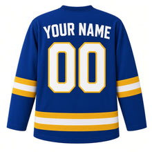 Load image into Gallery viewer, Rio de Janeiro Original Hockey Jersey in Blue, back view with your name and number