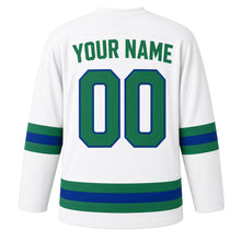 Load image into Gallery viewer, Rio de Janeiro Original Hockey Jersey in White, back view with your name and number