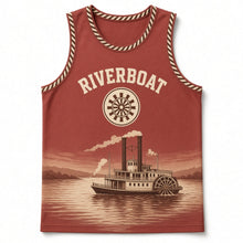 Load image into Gallery viewer, Riverboat Paddlewheel Original Basketball Jersey in Paddle Brick, front view – custom name and number