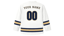 Load image into Gallery viewer, Riyadh Original Hockey Jersey in White, back view with your name and number