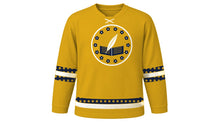 Load image into Gallery viewer, Rizal Day Original Hockey Jersey in Gold, front view – custom name and number